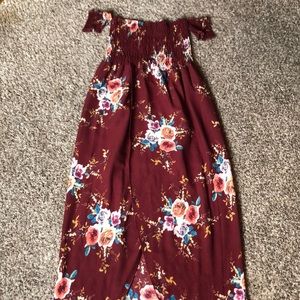 Floral Off the Shoulder Maxi Dress